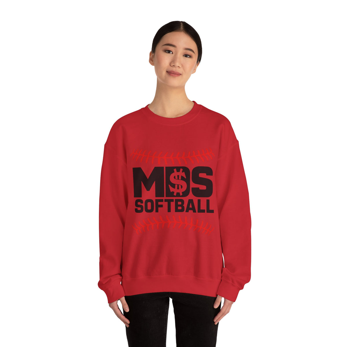 Softball Money Crewneck Sweatshirt, Unisex Sports Pullover, Perfect Gift for Softball Players, Casual Sportswear, Ideal for Team Events