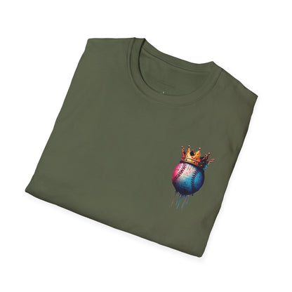 Baseball W/ Crown and Triple MDS on back unisex shirt