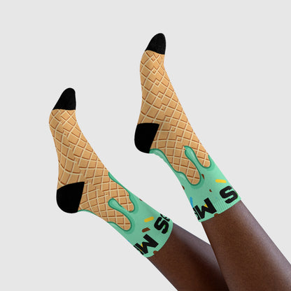 Small socks ice cream mint w/ MDS