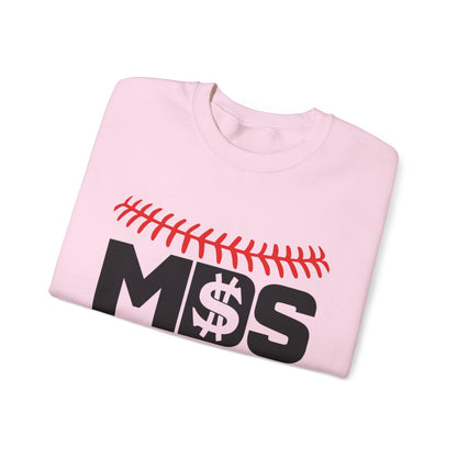 Softball Money Crewneck Sweatshirt, Unisex Sports Pullover, Perfect Gift for Softball Players, Casual Sportswear, Ideal for Team Events