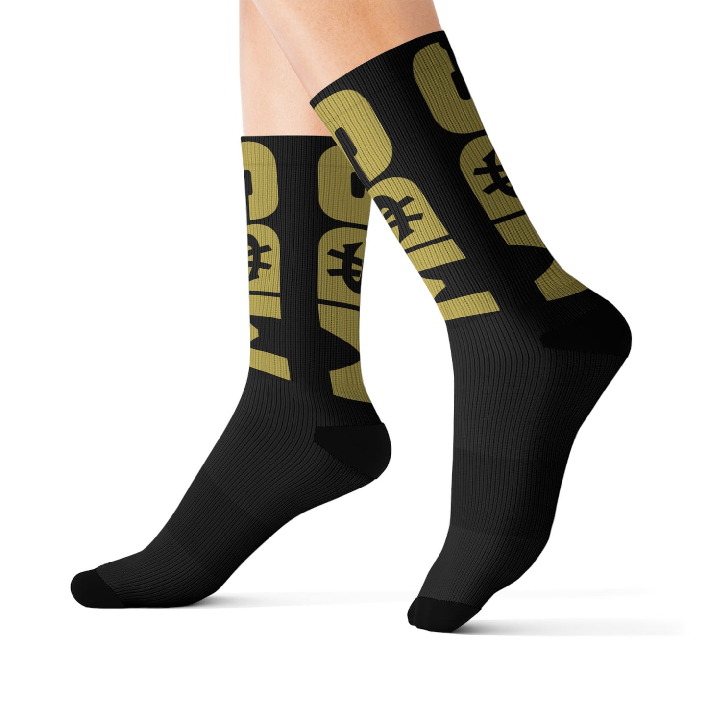 MDS gold w/ black socks