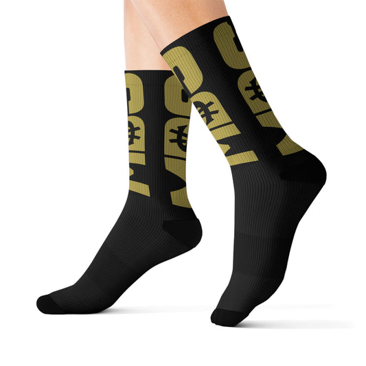 MDS gold w/ black socks