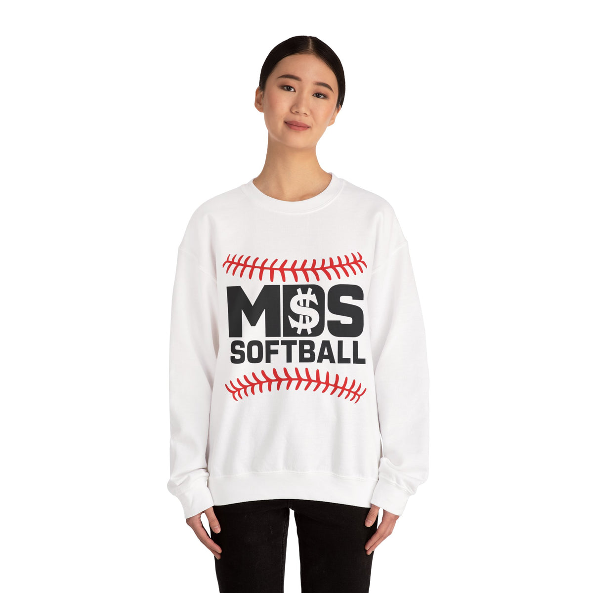 Softball Money Crewneck Sweatshirt, Unisex Sports Pullover, Perfect Gift for Softball Players, Casual Sportswear, Ideal for Team Events