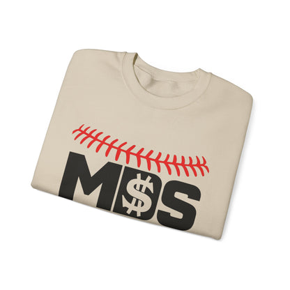 Softball Money Crewneck Sweatshirt, Unisex Sports Pullover, Perfect Gift for Softball Players, Casual Sportswear, Ideal for Team Events
