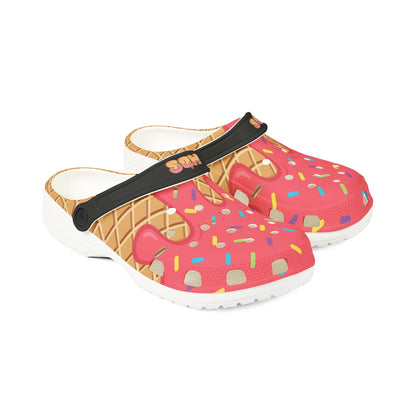 Clogs Strawberry drip ice cream with matching MDS