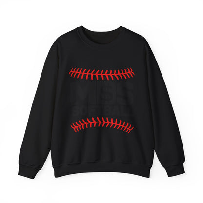 Softball Money Crewneck Sweatshirt, Unisex Sports Pullover, Perfect Gift for Softball Players, Casual Sportswear, Ideal for Team Events