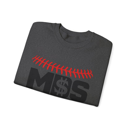 Softball Money Crewneck Sweatshirt, Unisex Sports Pullover, Perfect Gift for Softball Players, Casual Sportswear, Ideal for Team Events