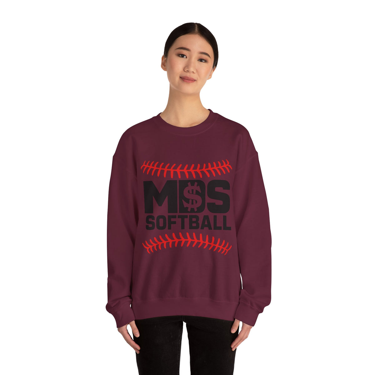 Softball Money Crewneck Sweatshirt, Unisex Sports Pullover, Perfect Gift for Softball Players, Casual Sportswear, Ideal for Team Events