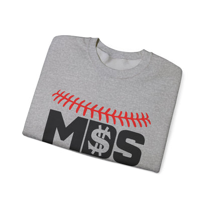 Softball Money Crewneck Sweatshirt, Unisex Sports Pullover, Perfect Gift for Softball Players, Casual Sportswear, Ideal for Team Events
