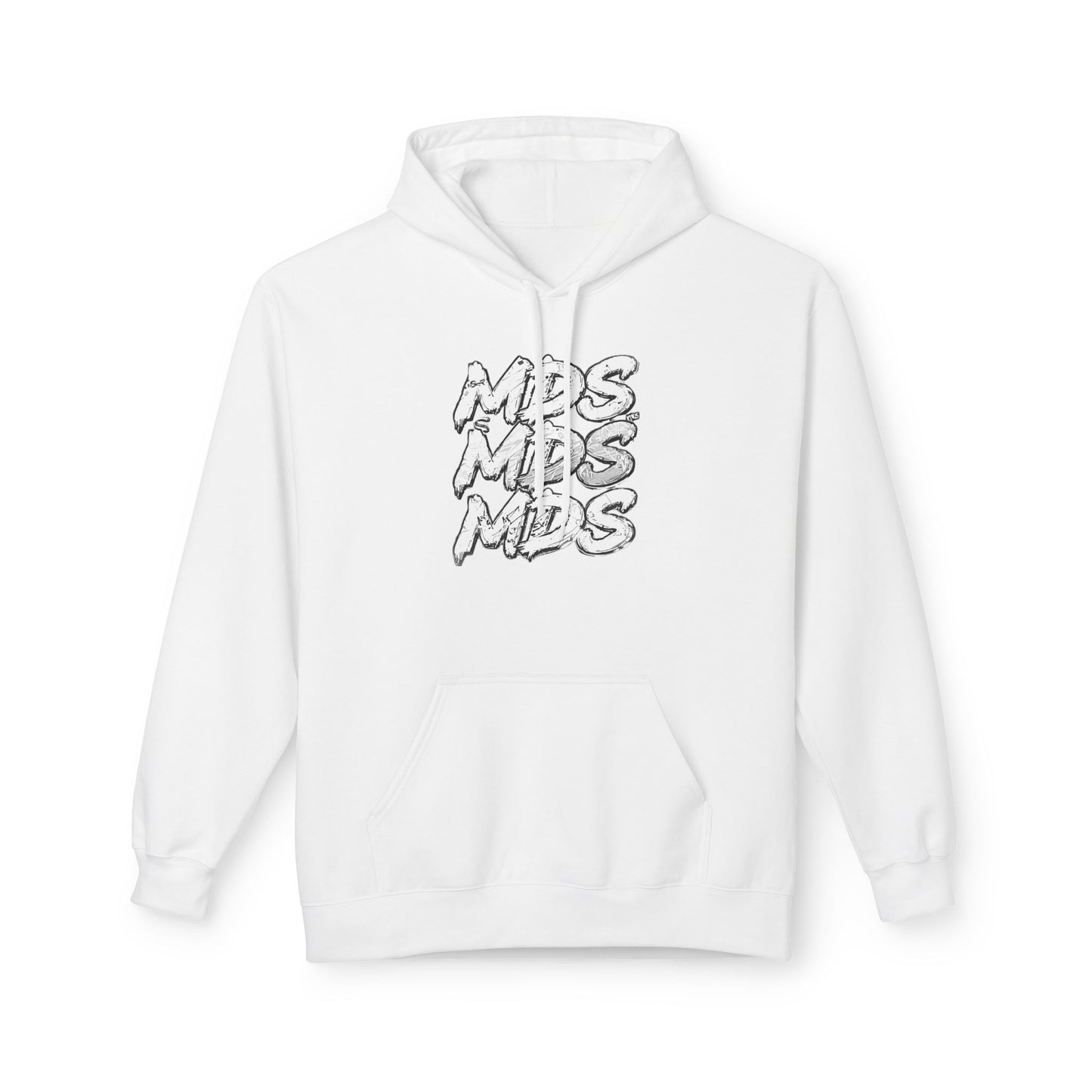 All white out MDS hoodie unisex
