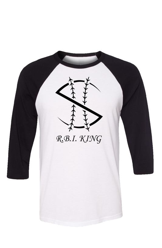 RBI King 3/4 baseball shirt
