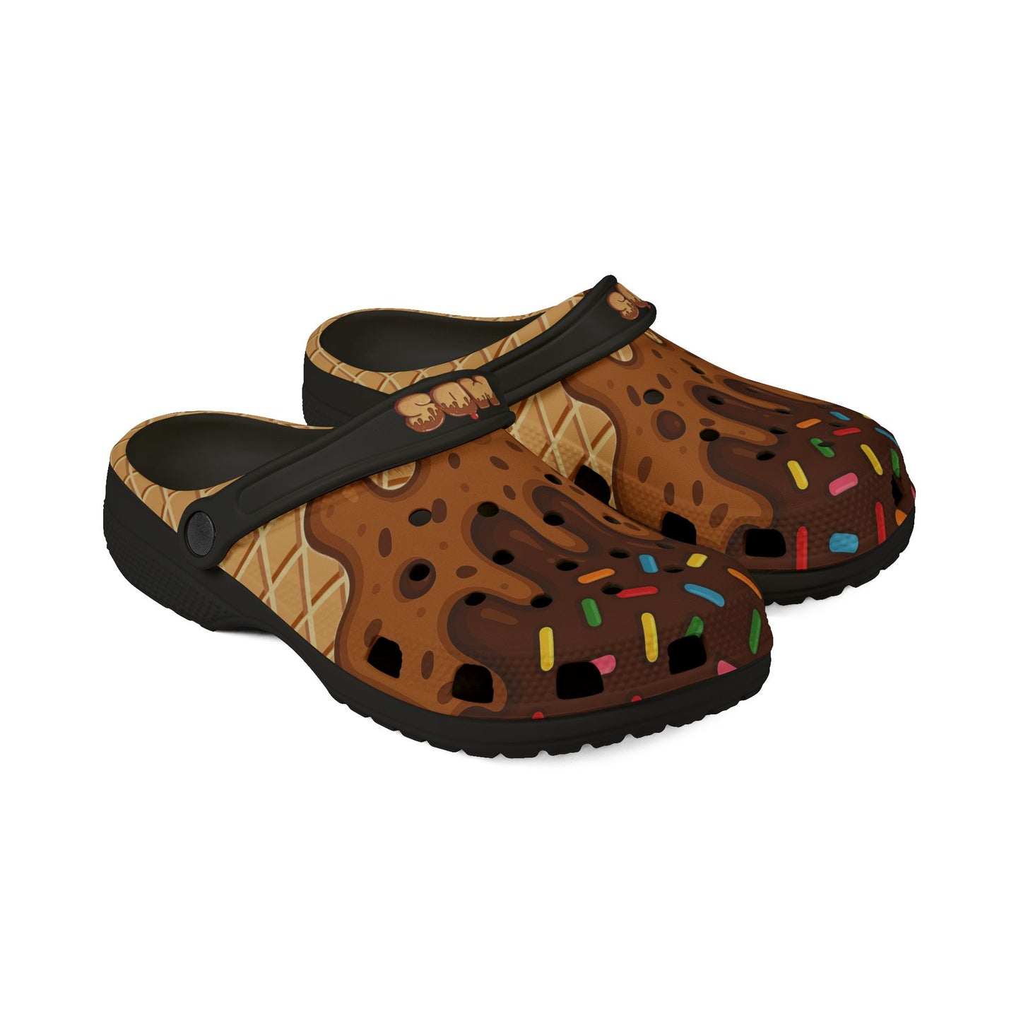 Clogs with Drip Ice Cream Chocolate brownie and matching MDS