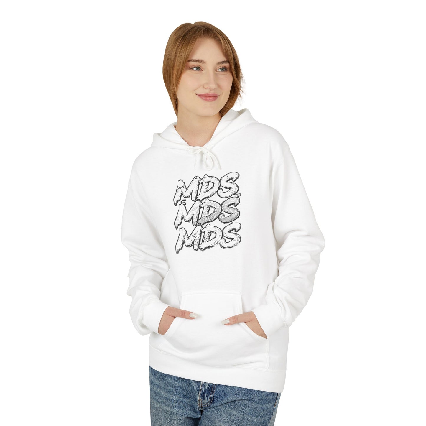 All white out MDS hoodie unisex