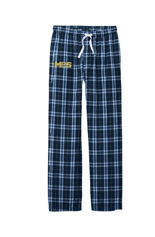 Mens Flannel Plaid pajama pant with goldMDS