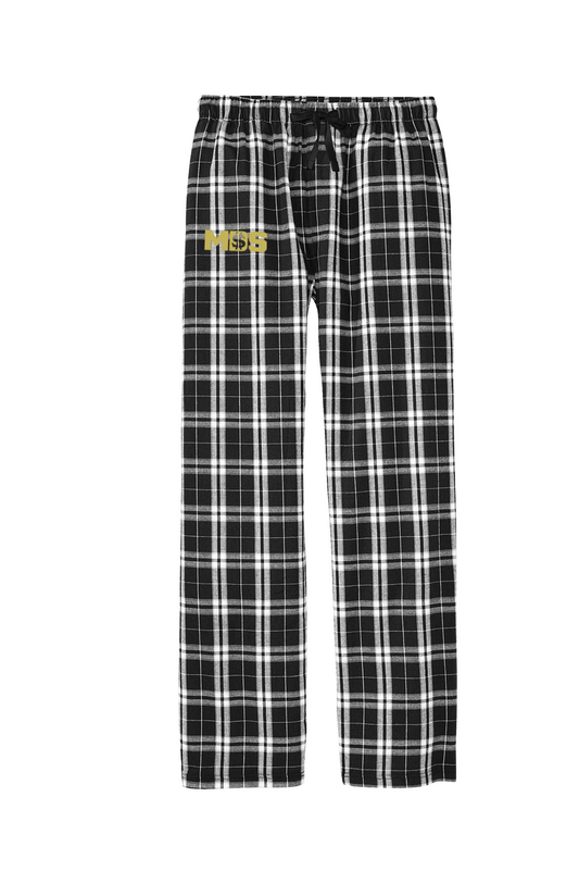 Mens Flannel Plaid pajama pant with goldMDS
