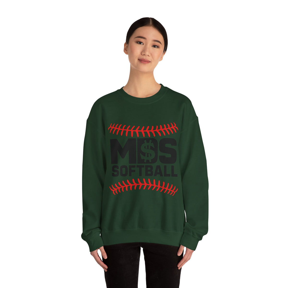 Softball Money Crewneck Sweatshirt, Unisex Sports Pullover, Perfect Gift for Softball Players, Casual Sportswear, Ideal for Team Events