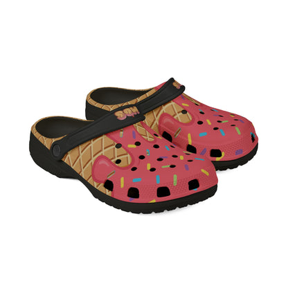 Clogs Strawberry drip ice cream with matching MDS