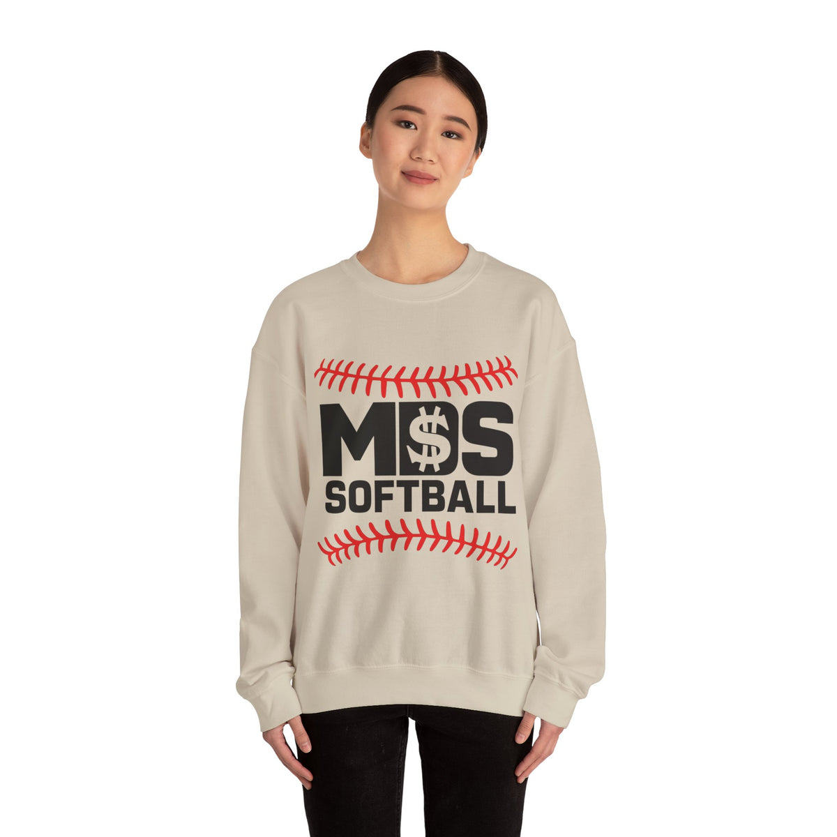 Softball Money Crewneck Sweatshirt, Unisex Sports Pullover, Perfect Gift for Softball Players, Casual Sportswear, Ideal for Team Events