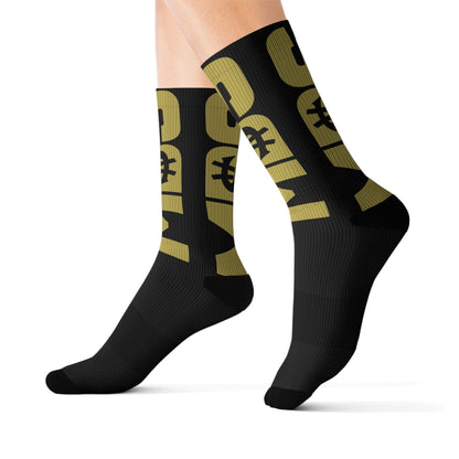 MDS gold w/ black socks