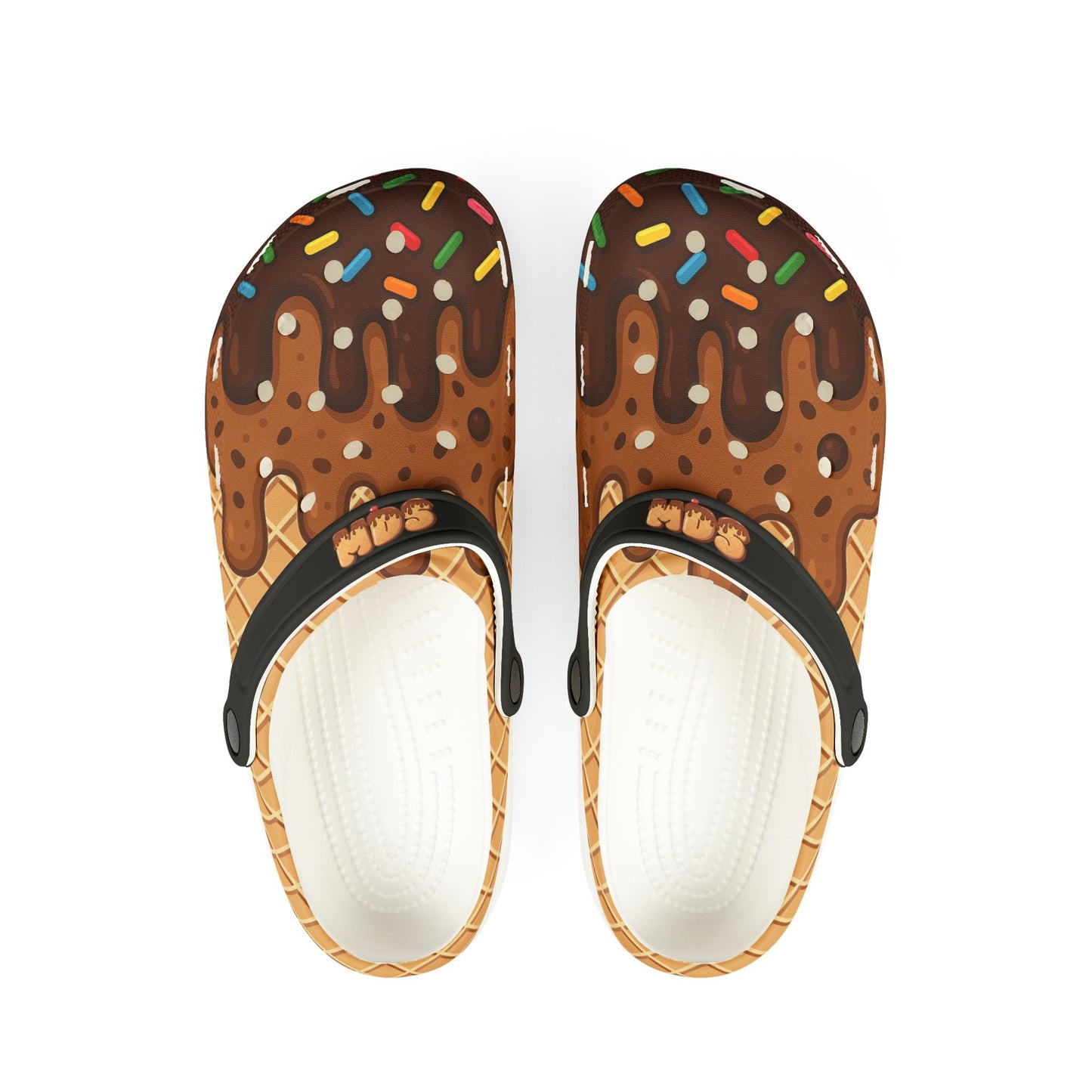 Clogs with Drip Ice Cream Chocolate brownie and matching MDS