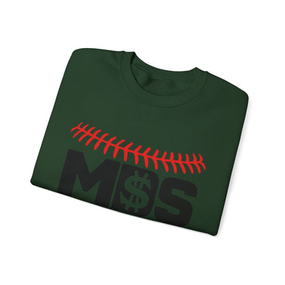 Softball Money Crewneck Sweatshirt, Unisex Sports Pullover, Perfect Gift for Softball Players, Casual Sportswear, Ideal for Team Events