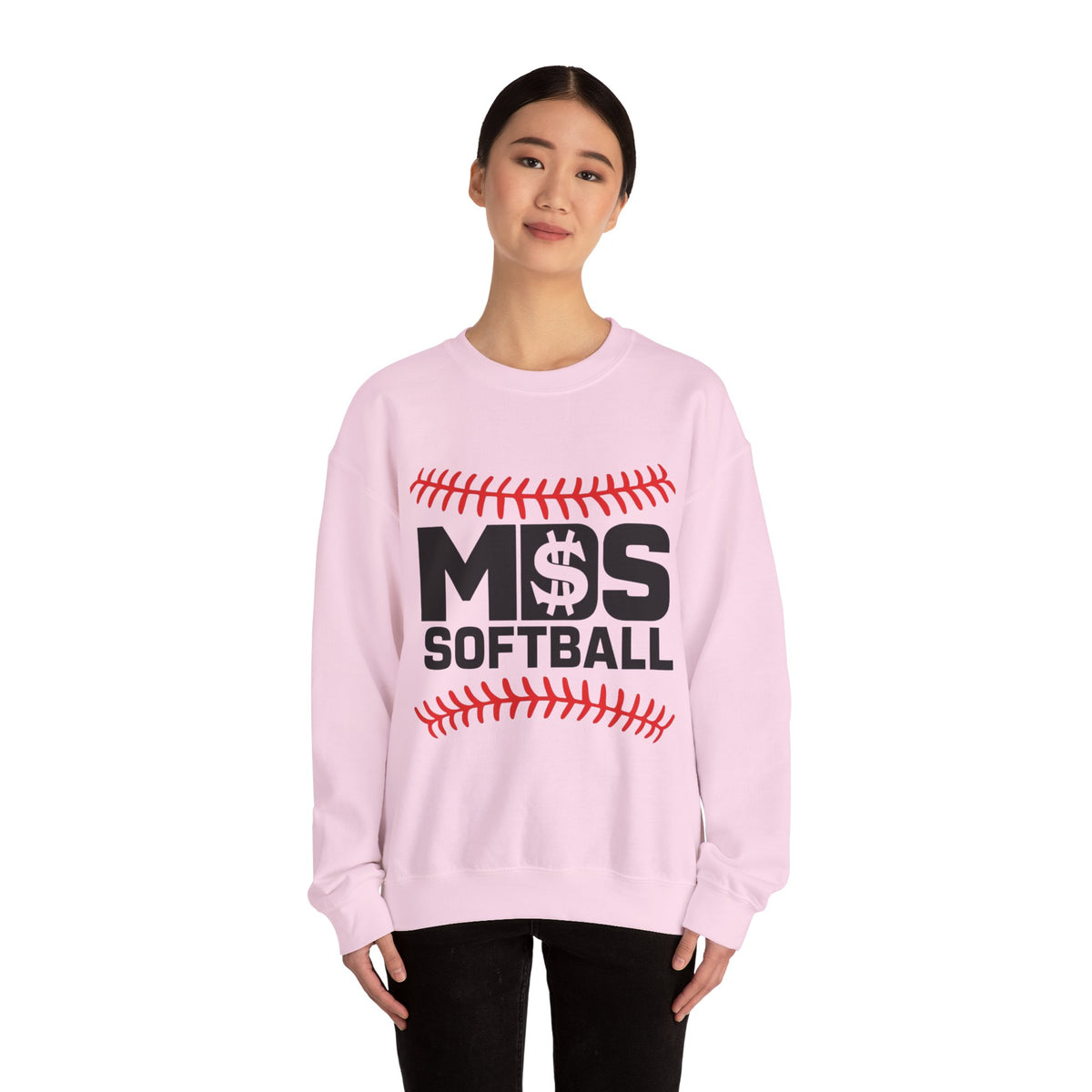 Softball Money Crewneck Sweatshirt, Unisex Sports Pullover, Perfect Gift for Softball Players, Casual Sportswear, Ideal for Team Events