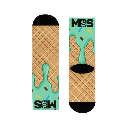 Small socks ice cream mint w/ MDS
