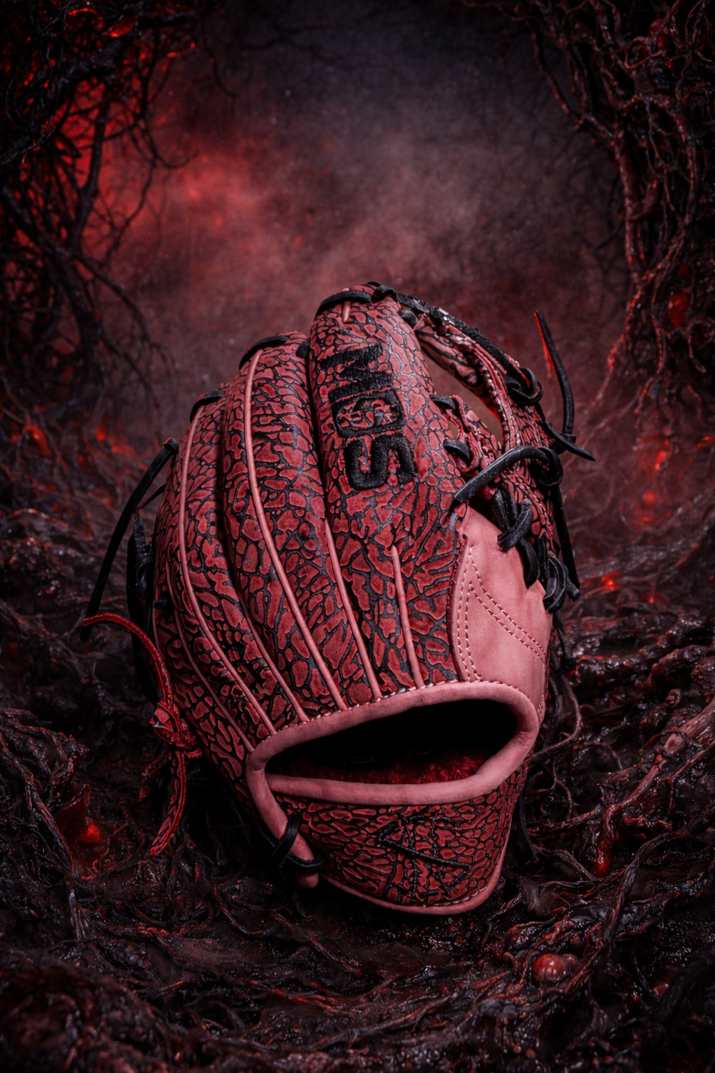 Infielder Glove Hand Dyed upside down inspired