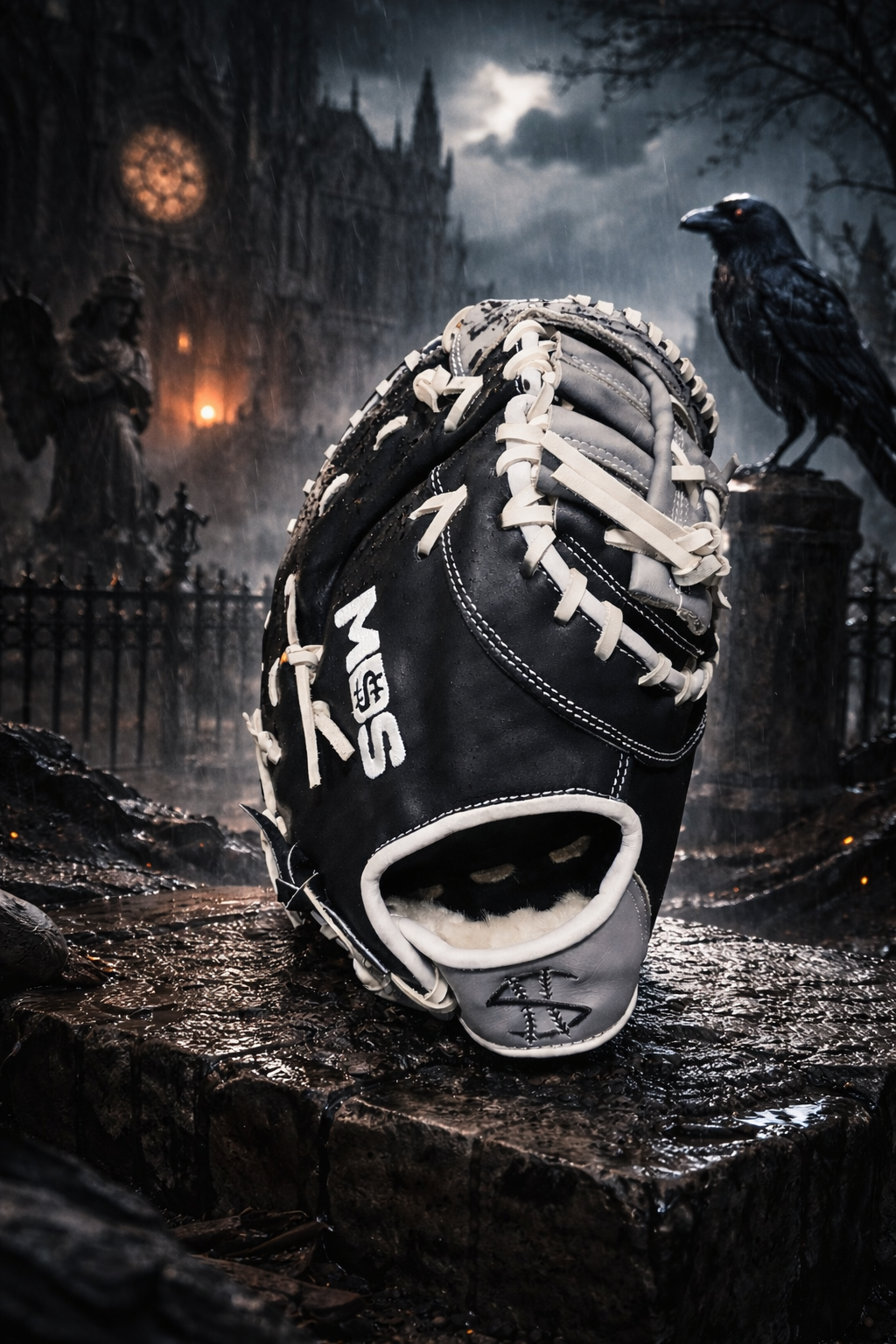 1B Mitt Black and Grey